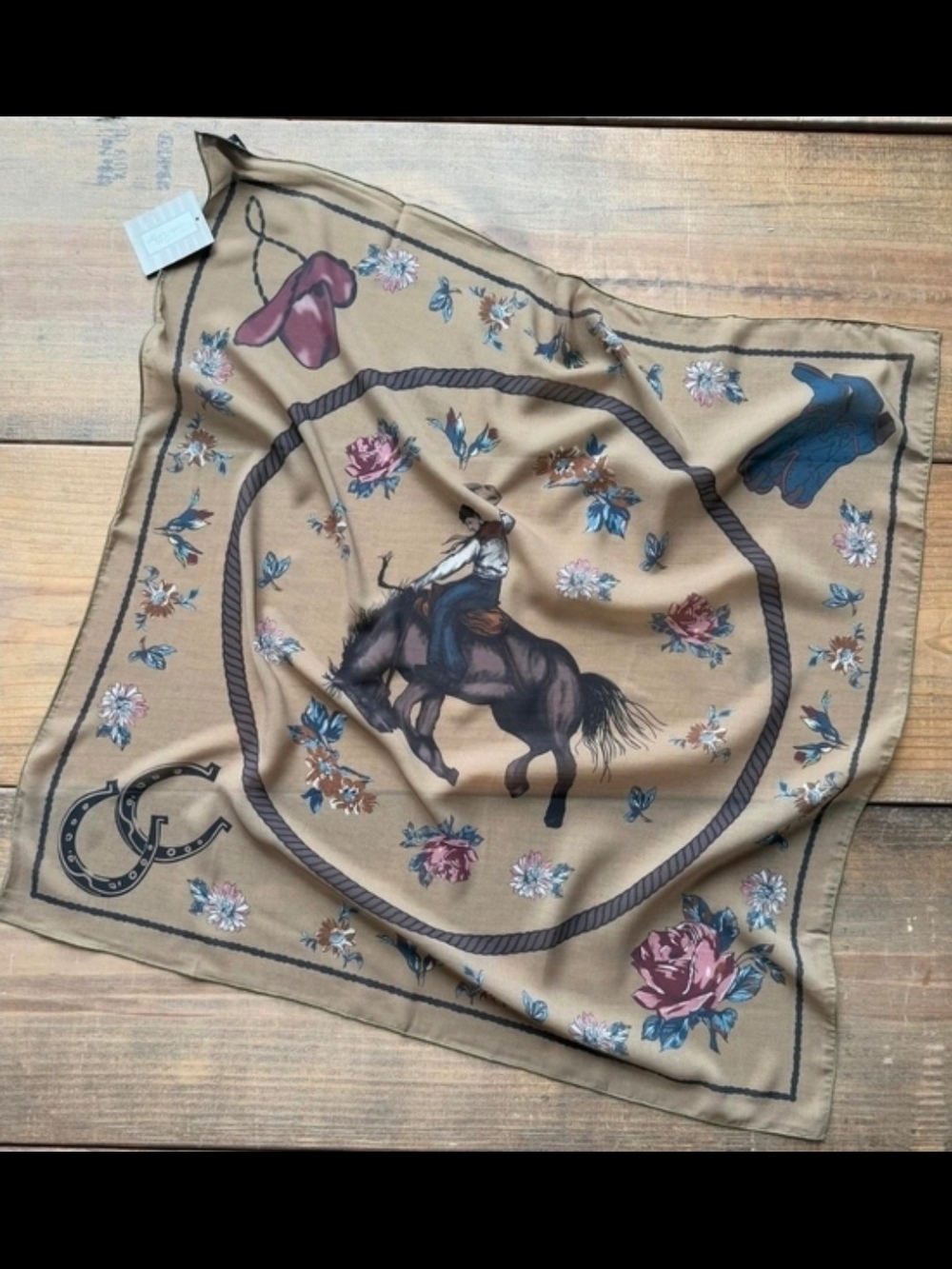 Tasha Polizzi  Scarf in Cream and Black